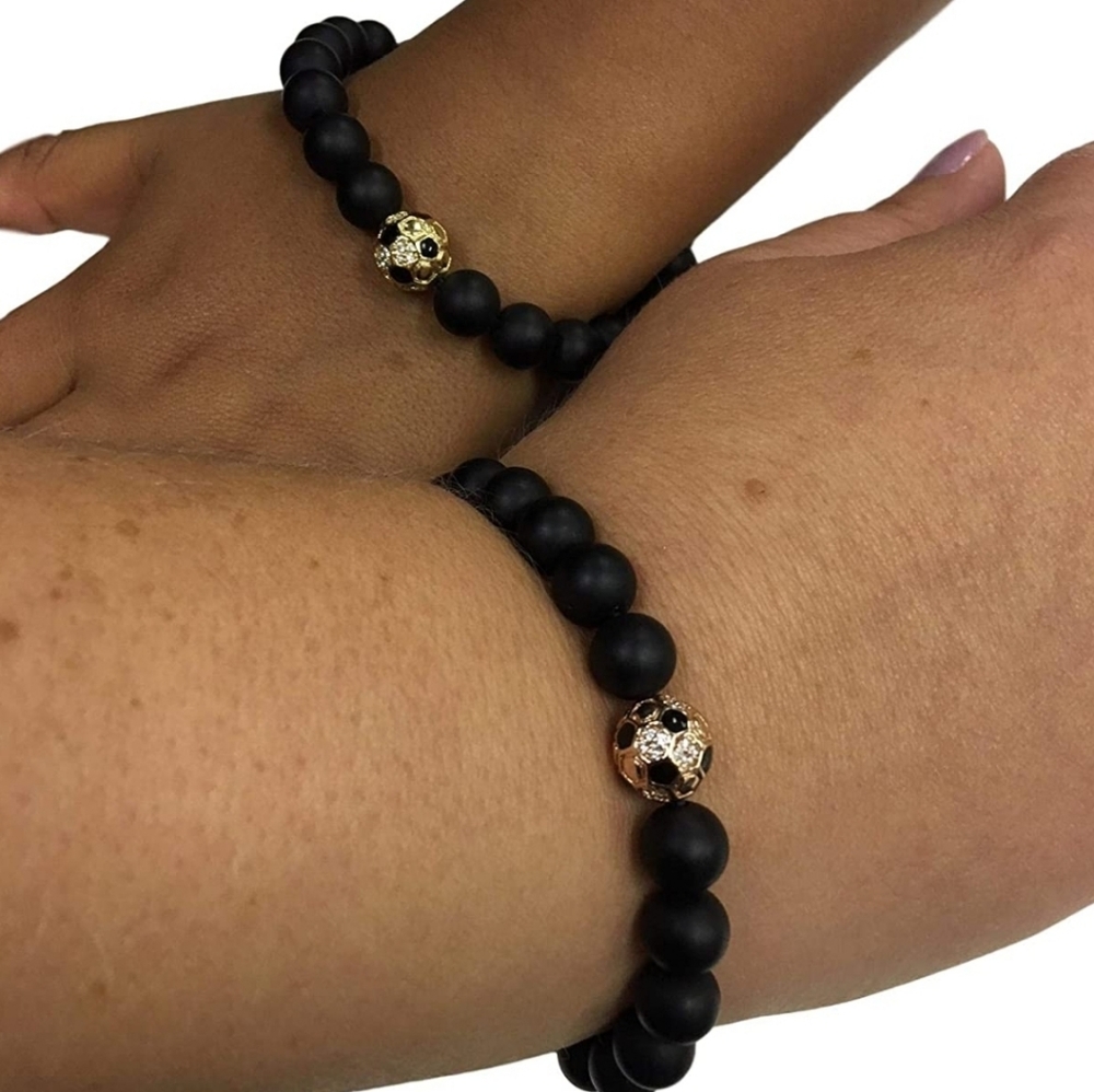 Stranded Inc Handmade Soccer Charm Bracelet, Polis